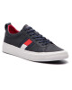 Tommy Hilfiger Сникърси Flag Detail Leather Sneaker FM0FM01712 Midnight 403 - Mera.bg
