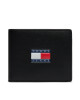 Tommy Jeans Голям мъжки портфейл Tjm Heritage Leather Cc & Coin AM0AM12086 Черен - Mera.bg