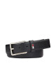 Tommy Jeans Мъжки колан Tjm Elevated Flag Leather 3.5 AM0AM12343 Черен - Mera.bg