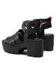 Tommy Jeans Сандали Heeled Leather Sandal EN0EN01803 Black BDS - Mera.bg
