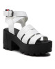 Tommy Jeans Сандали Heeled leather Sandal EN0EN01803 White YBR - Mera.bg