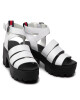 Tommy Jeans Сандали Heeled leather Sandal EN0EN01803 White YBR - Mera.bg