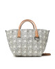 Tory Burch Дамска чанта Canvas Basketweave Small Tote 146547 New Ivory Basketweave 100 - Mera.bg