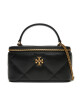 Tory Burch Дамска чанта Kira Charm Diamond Quilt Vanity Case 162148 Черен - Mera.bg