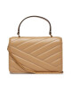 Tory Burch Дамска чанта Kira Chevron Mini Top Handle Chain Wallet 152356 Desert Dune 250 - Mera.bg