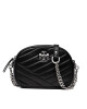 Tory Burch Дамска чанта Kira Chevron Small Camera Bag 90450 Black/Rolled Nickiel 002 - Mera.bg