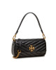Tory Burch Дамска чанта Kira Chevron Small Flap Shoulder Bag 90456 Black 001 - Mera.bg