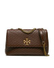 Tory Burch Дамска чанта Kira Moto Quilt Small Convertible 152345 Hickory Brown 200 - Mera.bg