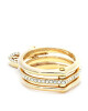 Tory Burch Пръстен Miller Pave Charm Ring 76348 Tory Gold/Crystal/Ivory 700 - Mera.bg
