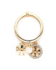 Tory Burch Пръстен Miller Pave Charm Ring 76348 Tory Gold/Crystal/Ivory 700 - Mera.bg