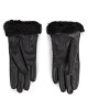 Ugg Дамски ръкавици W Classic Leather Logo Glove 19034 Black - Mera.bg