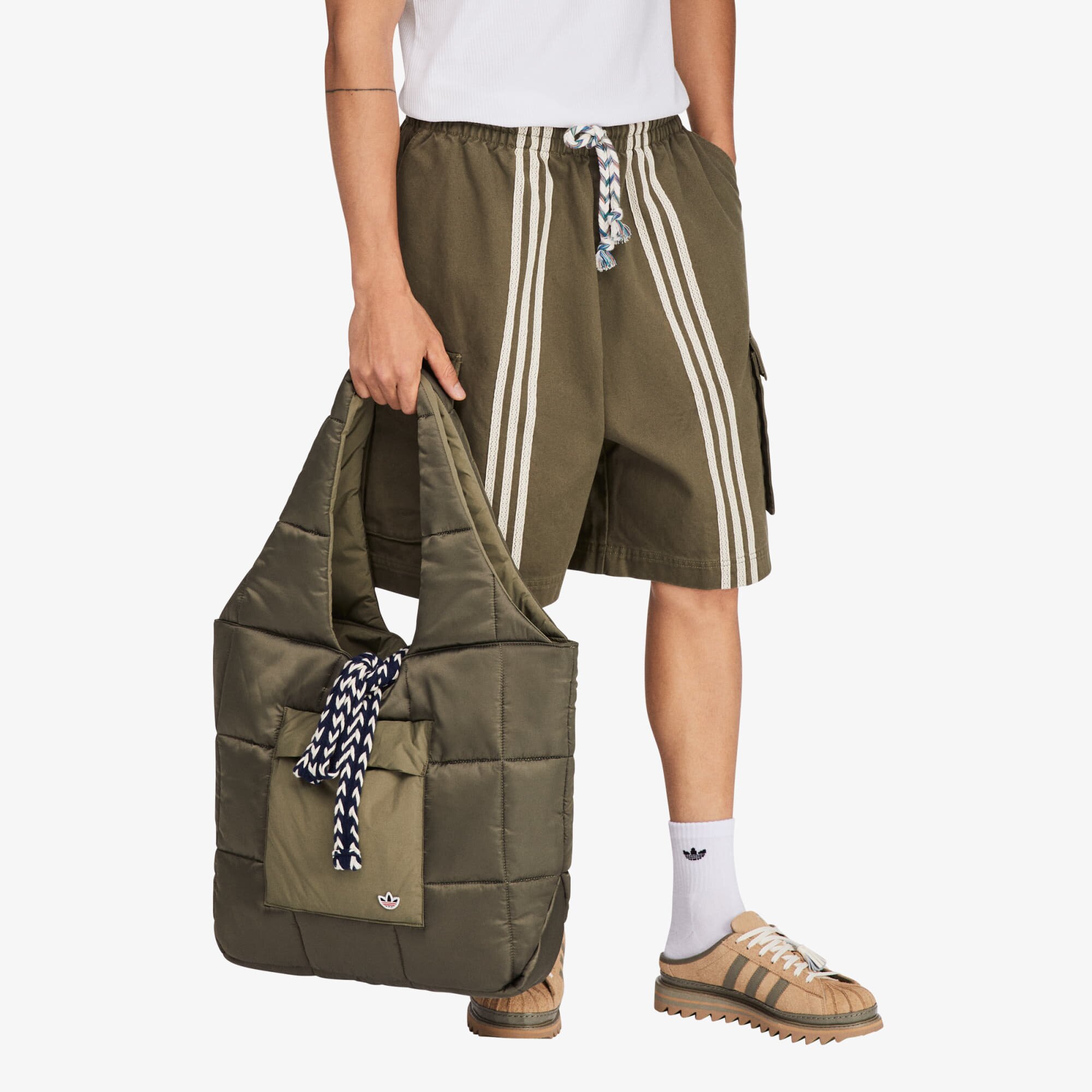 adidas Originals Чанта adidas Clot Tote By Edison Chen Olive Strata