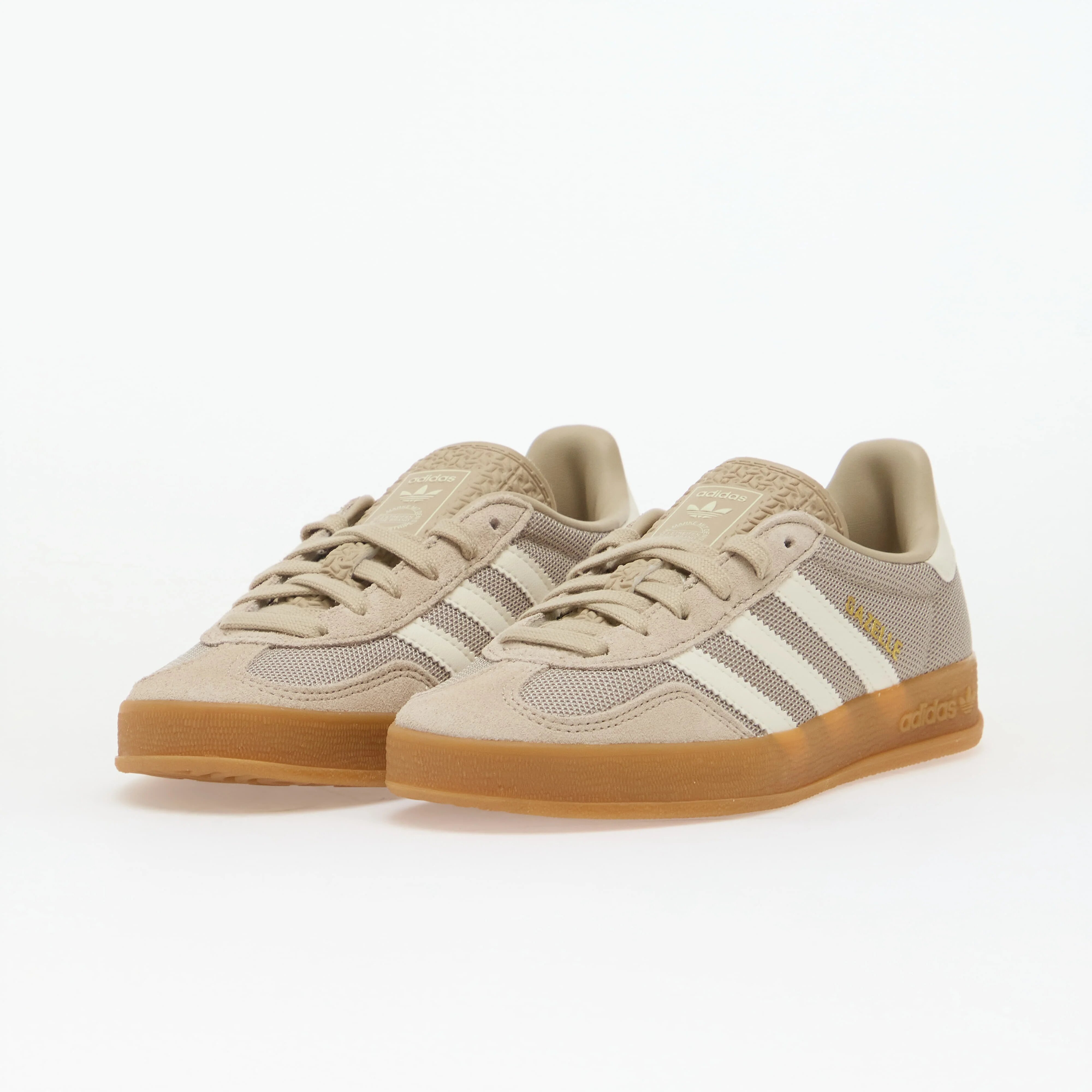adidas Originals Обувки adidas Gazelle Indoor Kids Khaki Three/ Off White/ Gold Met.