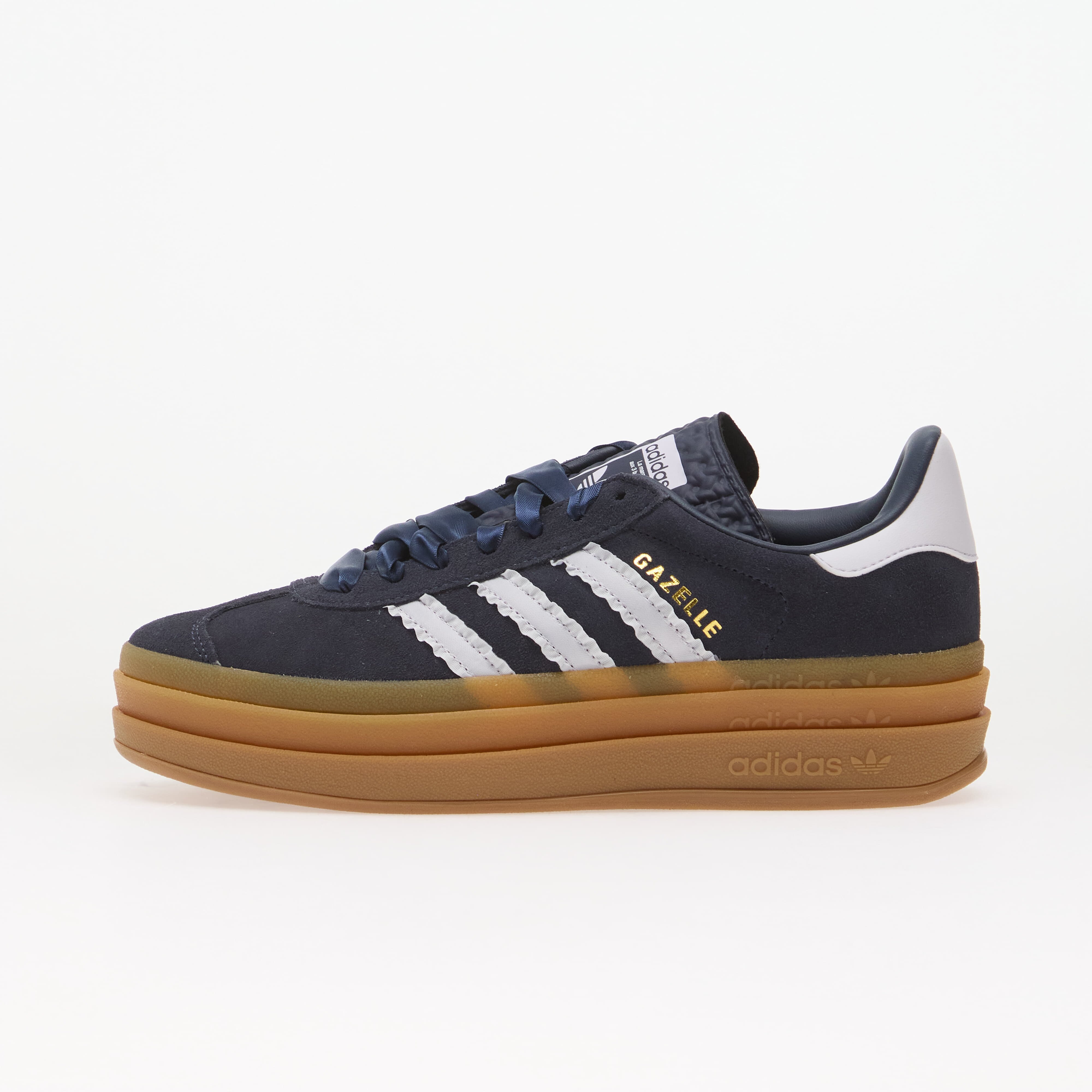 adidas Originals Сникърси adidas Gazelle Bold Kids Shadow Navy/ Frozen Purple/ Gold Metallic
