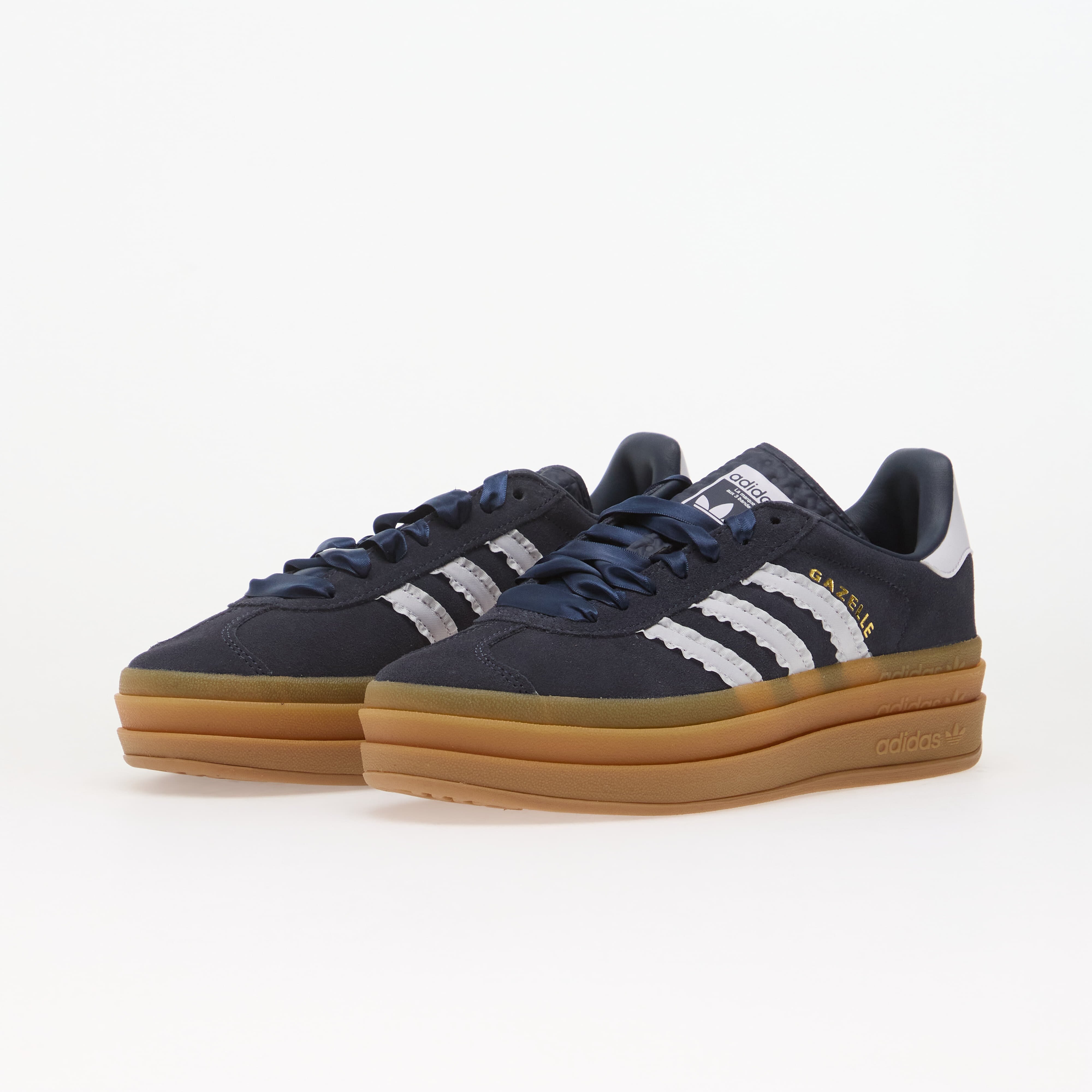 adidas Originals Сникърси adidas Gazelle Bold Kids Shadow Navy/ Frozen Purple/ Gold Metallic
