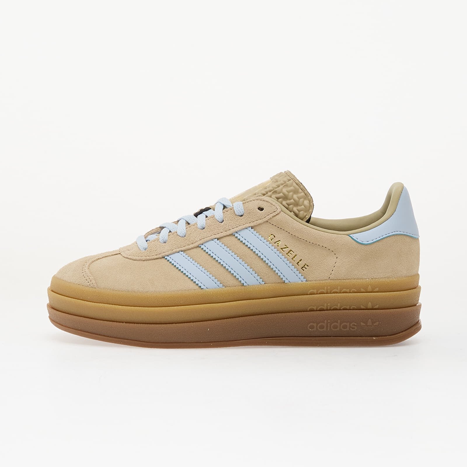 adidas Originals Сникърси adidas Gazelle Bold Stone Khaki/ Crystal Sky/ Gold Met.
