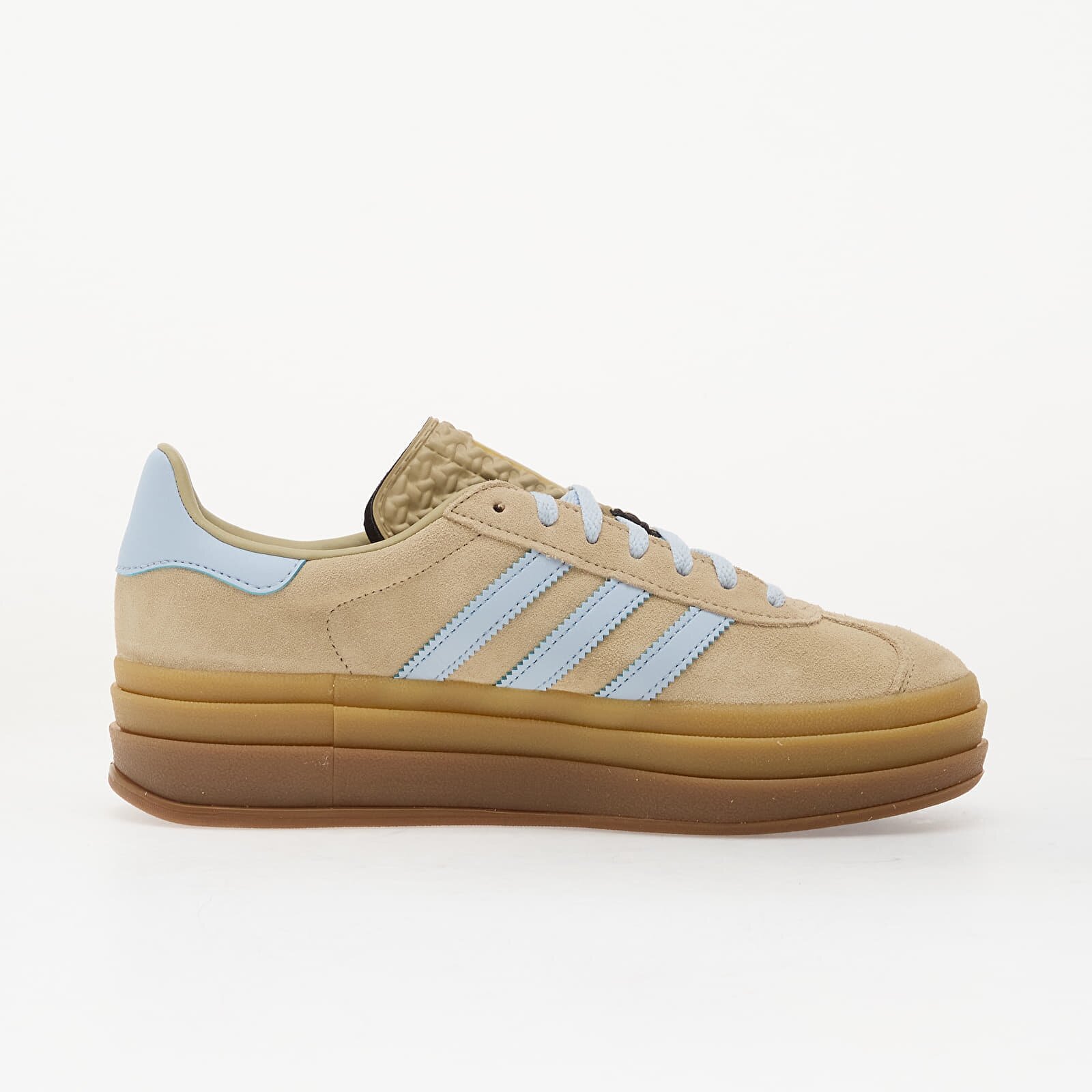 adidas Originals Сникърси adidas Gazelle Bold Stone Khaki/ Crystal Sky/ Gold Met.