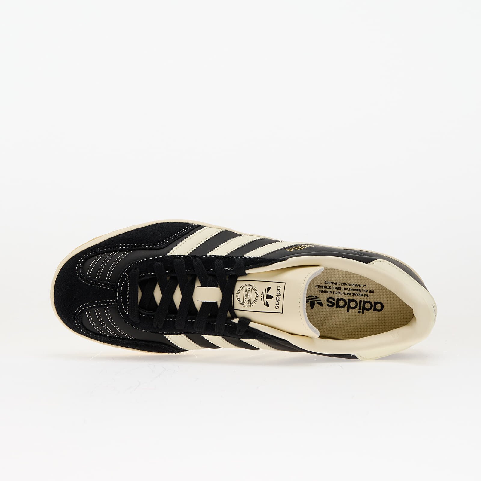 adidas Originals Сникърси adidas Gazelle Indoor Core Black/ Crew White/ Gold Metallic