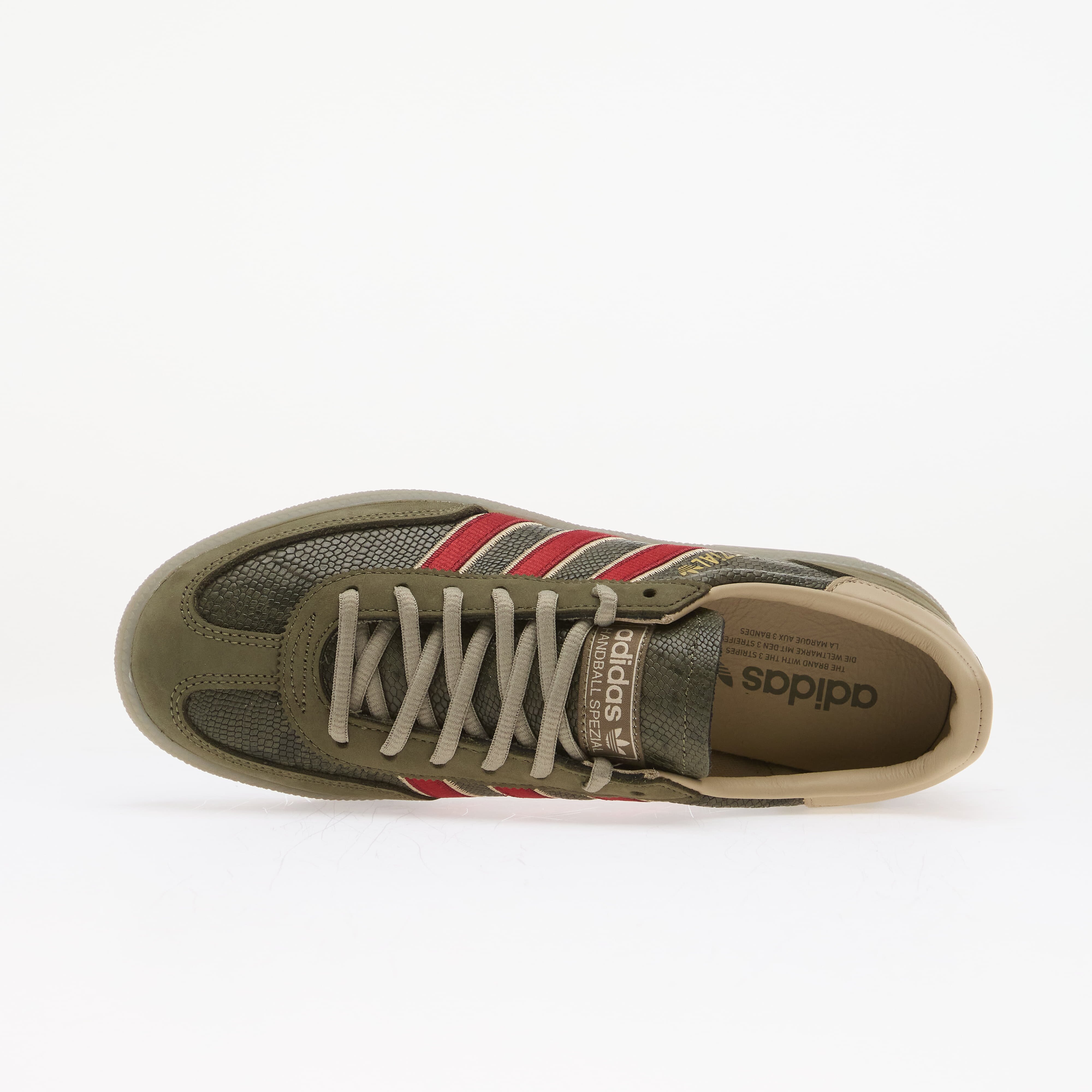 adidas Originals Сникърси adidas Handball Spezial Olive Strata/ Team Victory Red/ Khaki Three