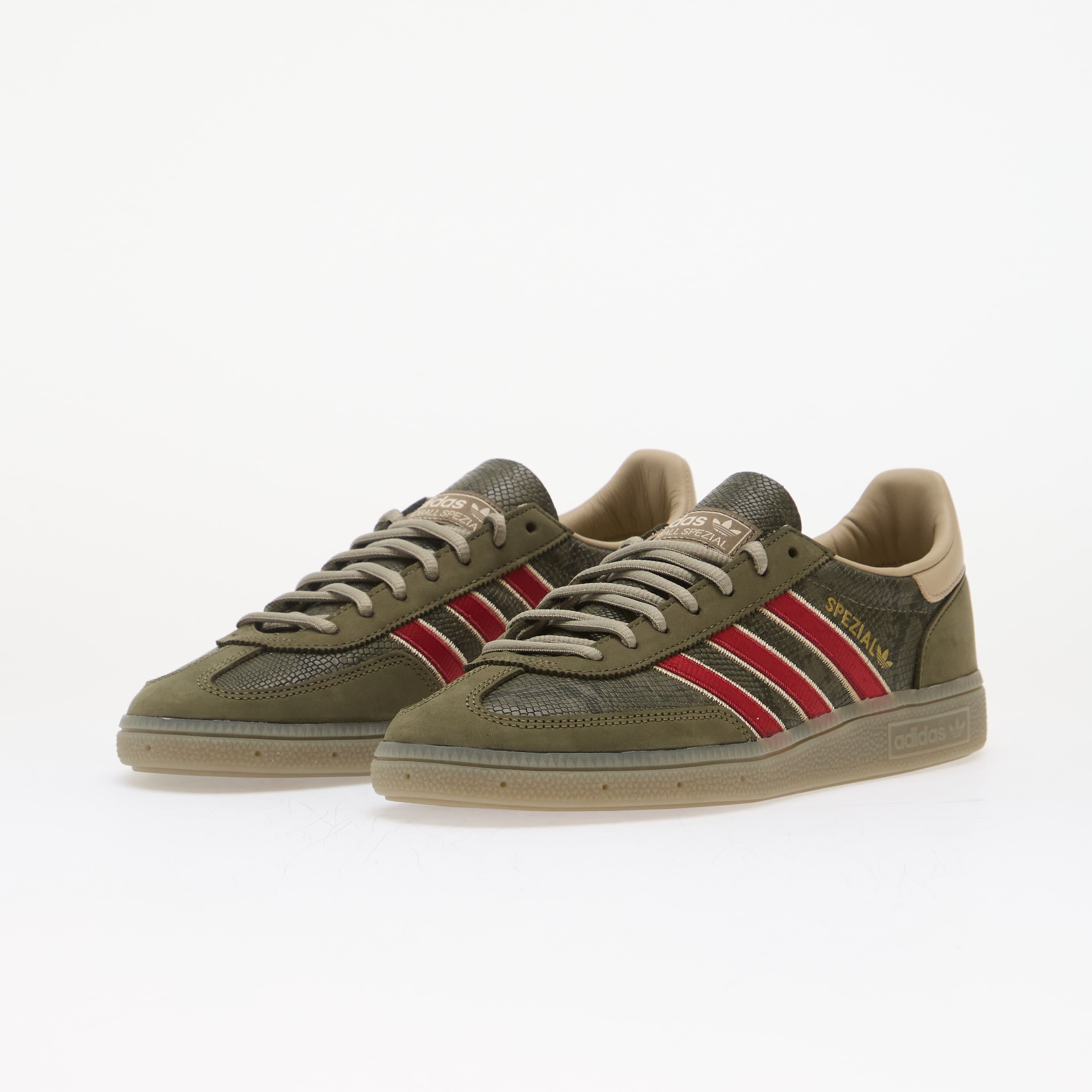 adidas Originals Сникърси adidas Handball Spezial Olive Strata/ Team Victory Red/ Khaki Three