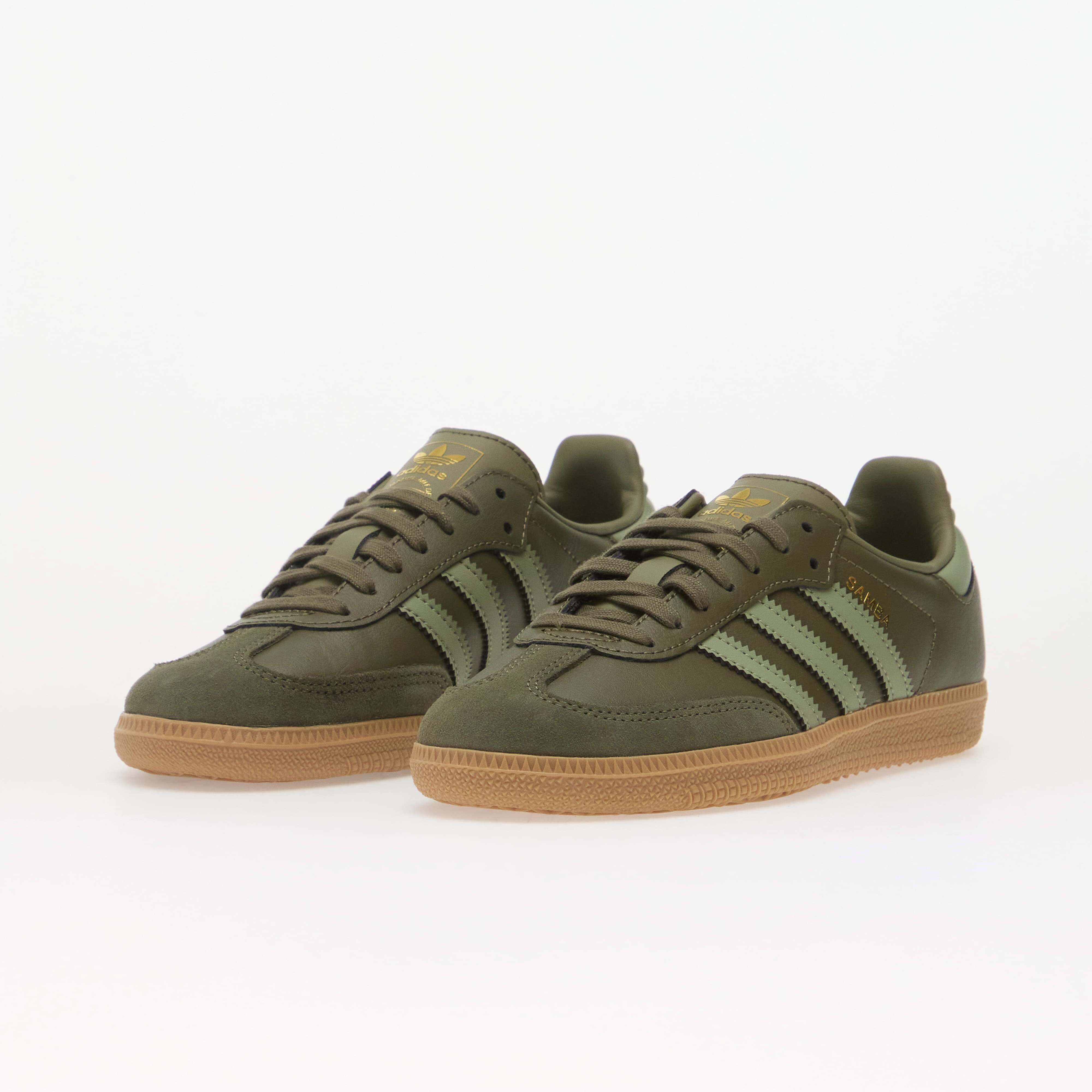 adidas Originals Сникърси adidas Samba OG Olive Strata/ Tent Green/ Gum