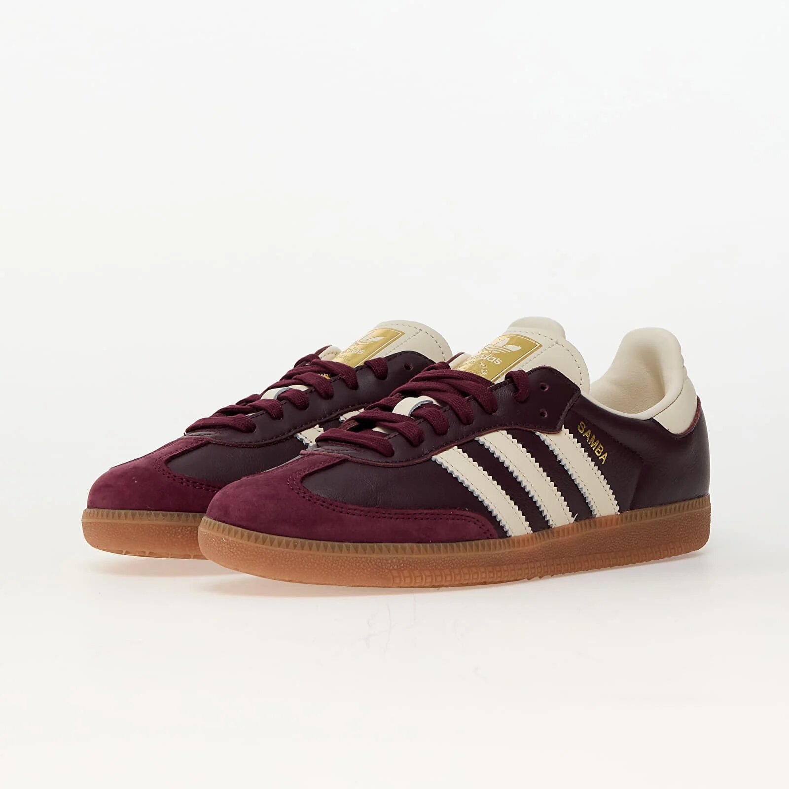 adidas Originals Сникърси adidas Samba Og W Maroon/ Crew White/ Gold Metallic