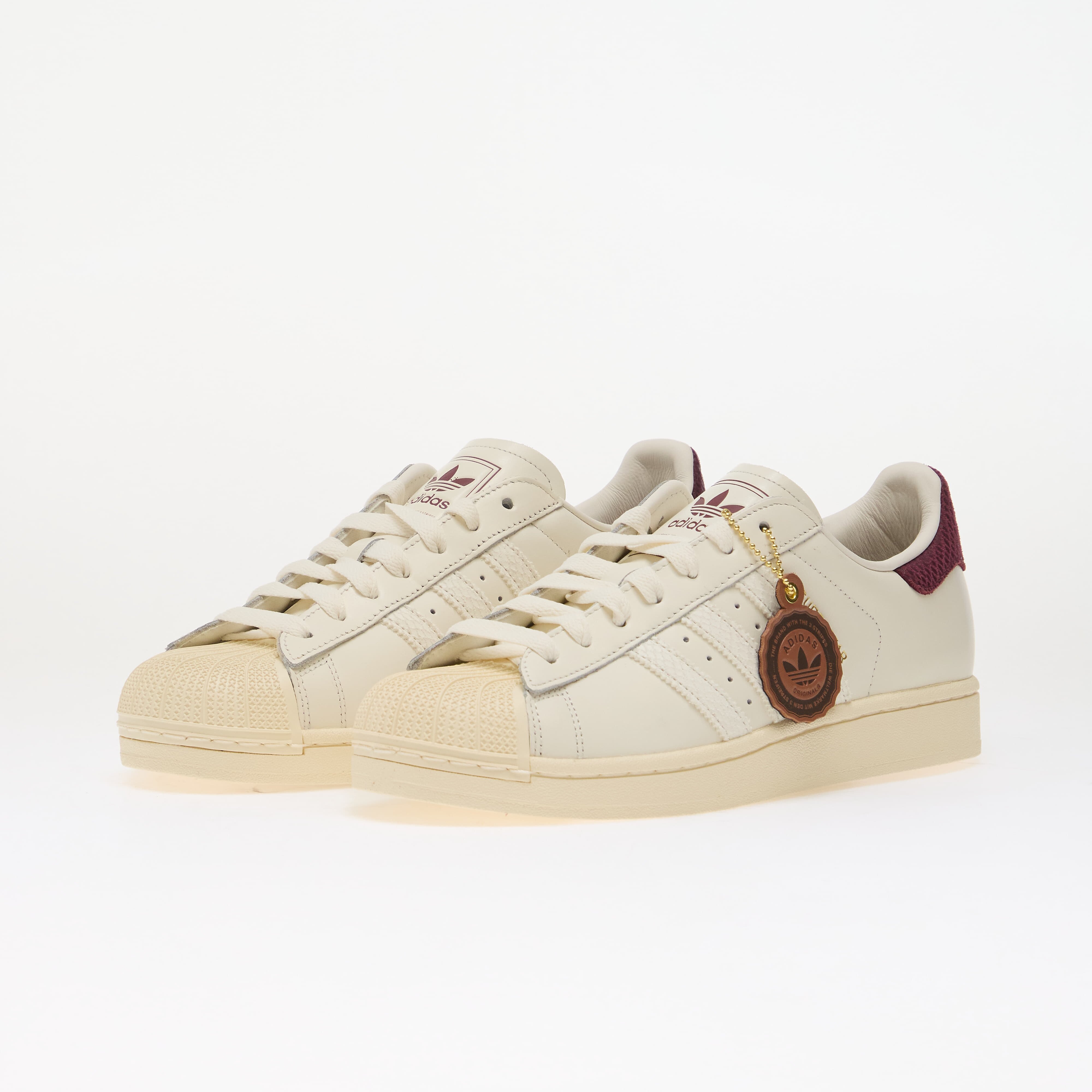adidas Originals Сникърси adidas Superstar II Core White/ Maroon/ Cream White