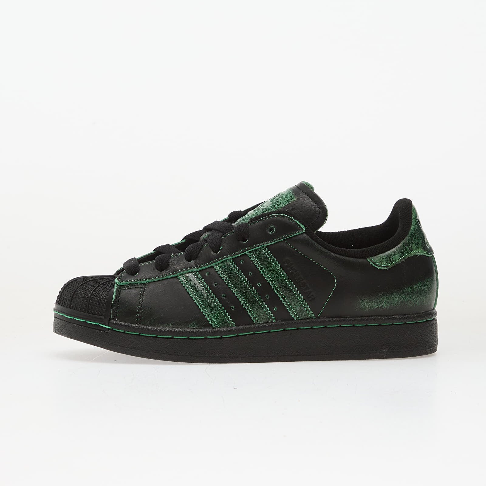 adidas Originals Сникърси adidas Superstar II W Core Black/ Core Black/ Semi Screaming Green