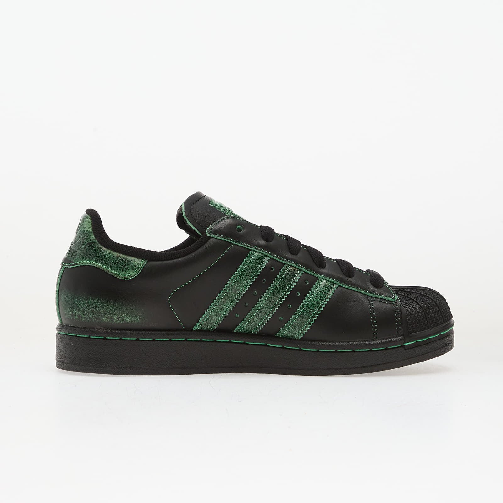adidas Originals Сникърси adidas Superstar II W Core Black/ Core Black/ Semi Screaming Green
