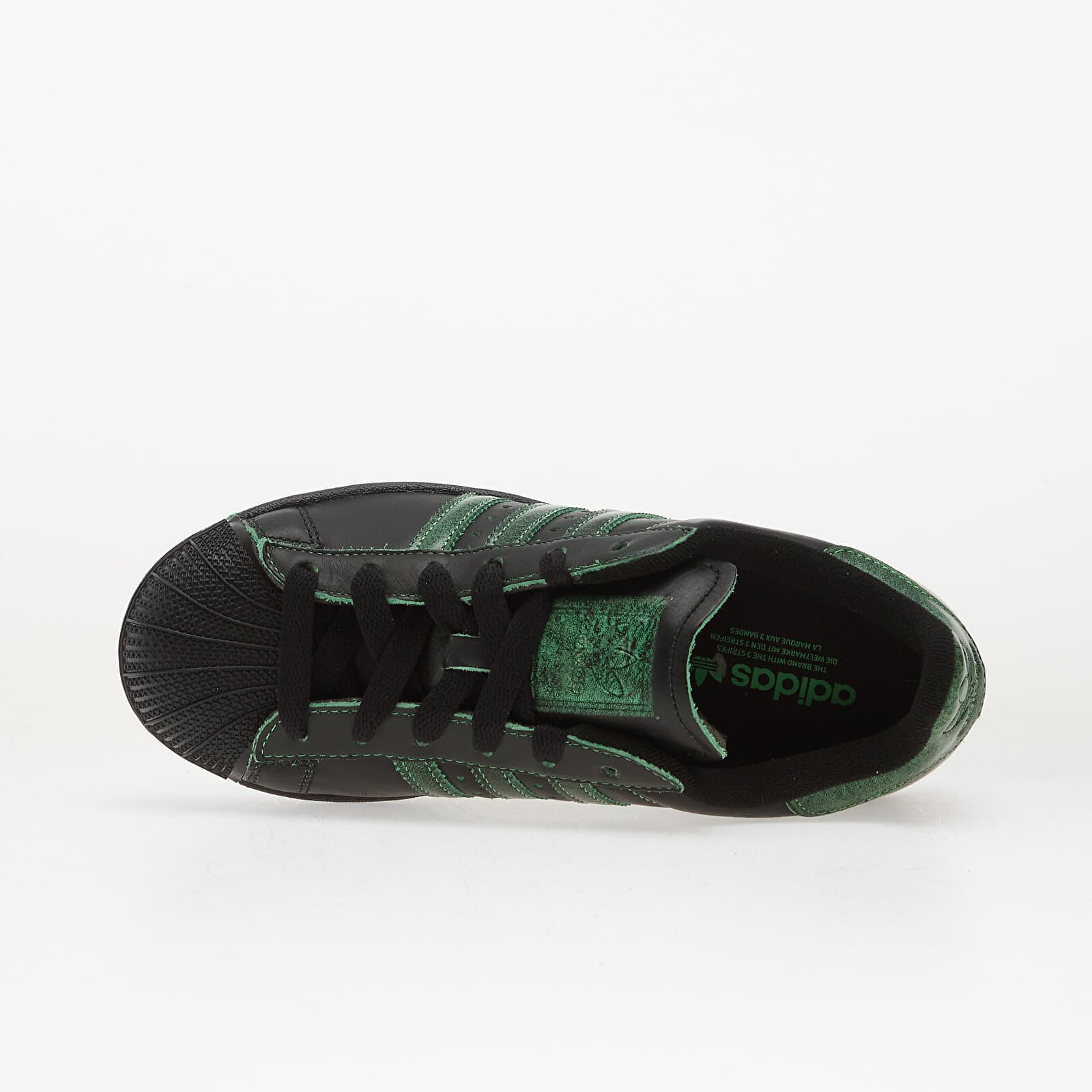adidas Originals Сникърси adidas Superstar II W Core Black/ Core Black/ Semi Screaming Green