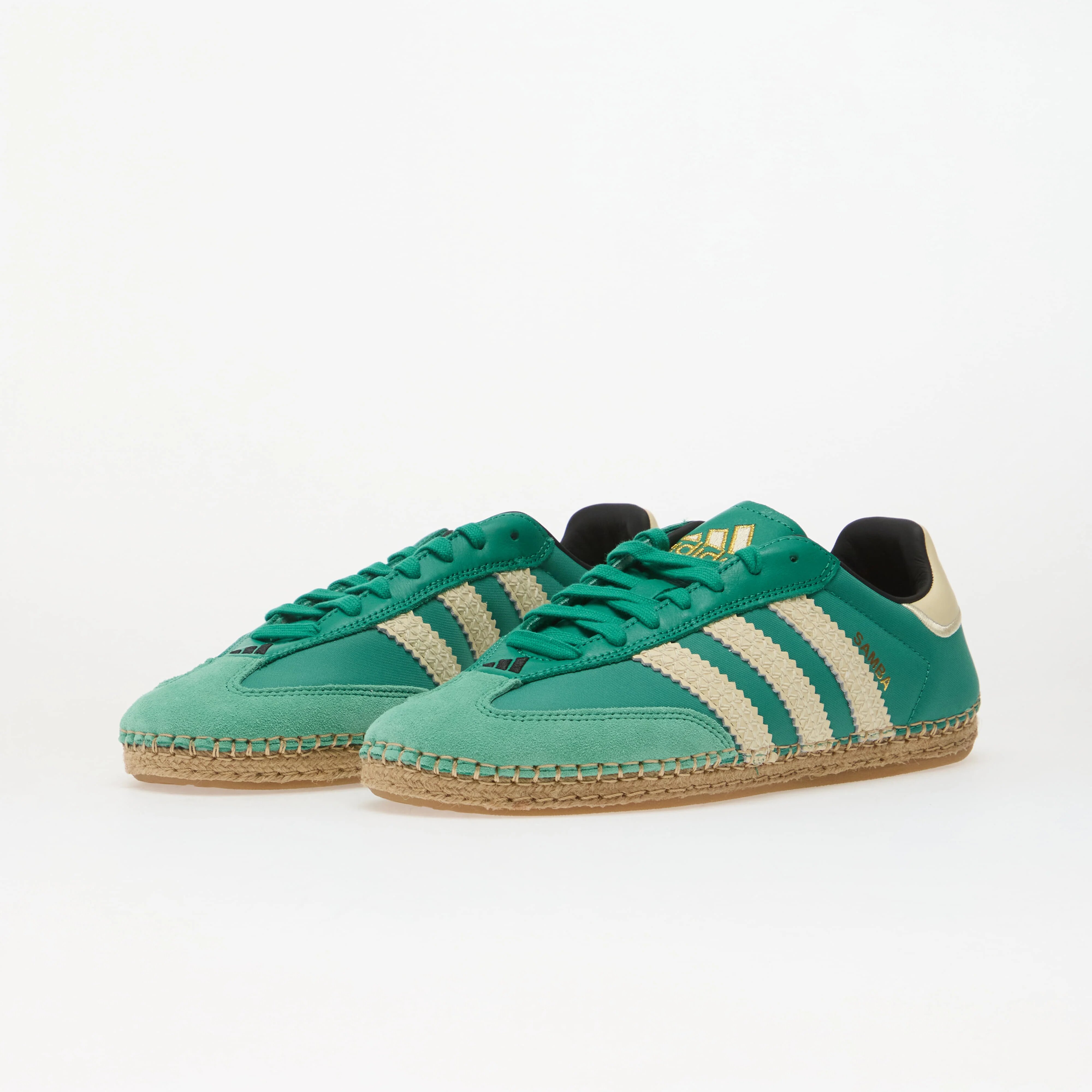 adidas Originals Сникърси adidas x CLOT Samba Espadrille By Edison Chen Court Green/ Warm Vanilla/ Core Black