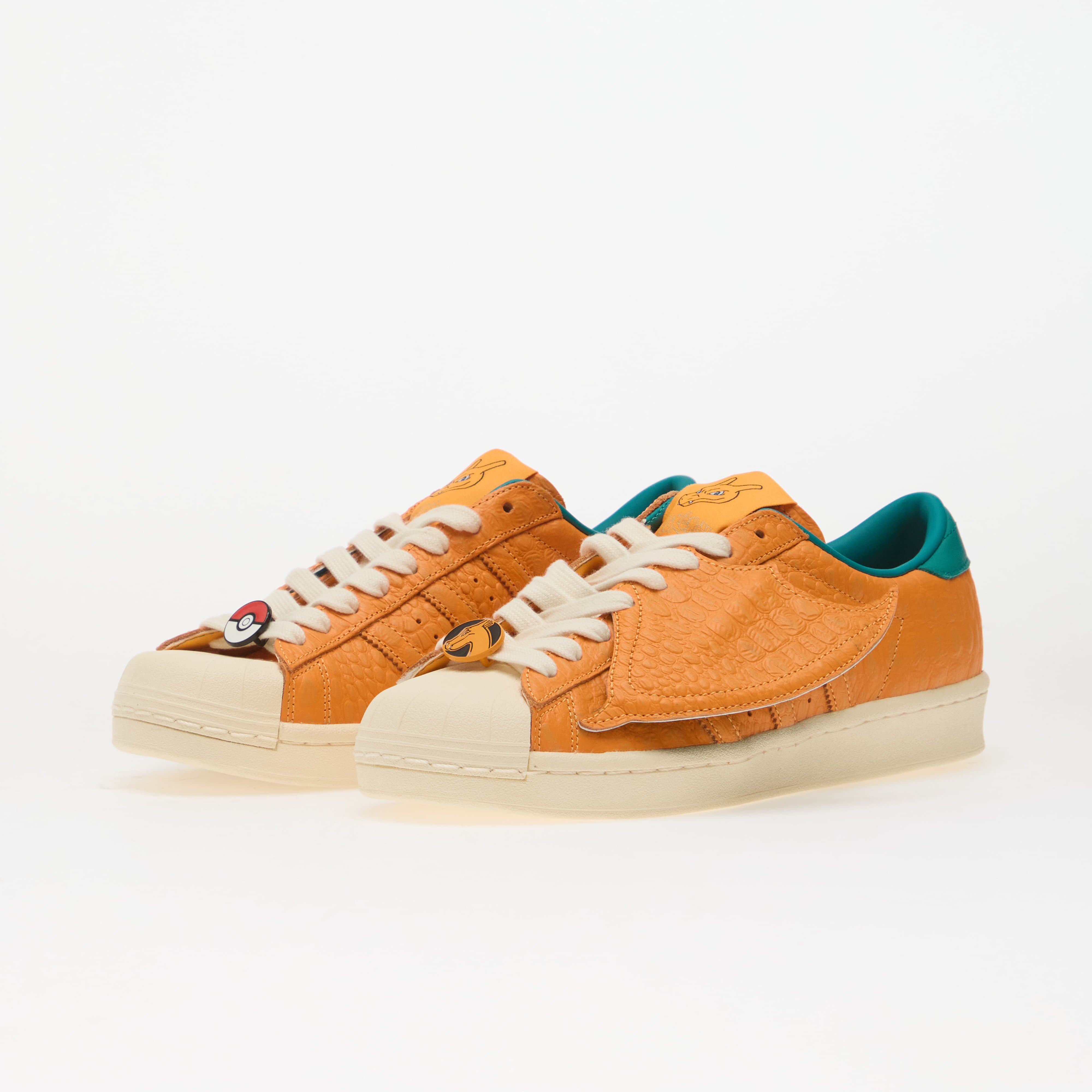 adidas Originals Сникърси adidas x Pokemon Superstar Vintage (Charizard) Pure Tangerine/ Pure Tangerine/ Equipment Green