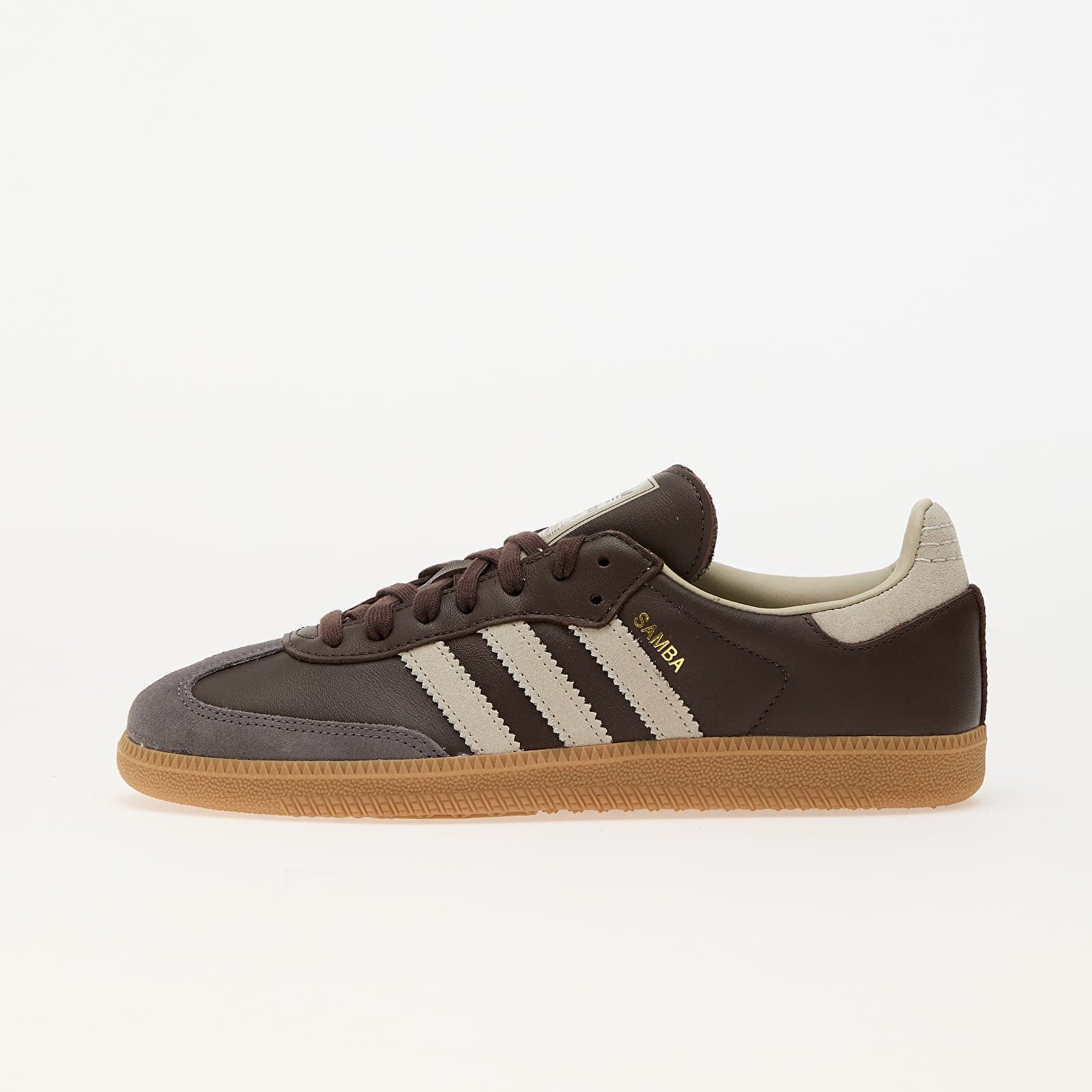 adidas Originals Сникърси Samba Og Shoes Brown/ Putty Grey/ Gold Metallic