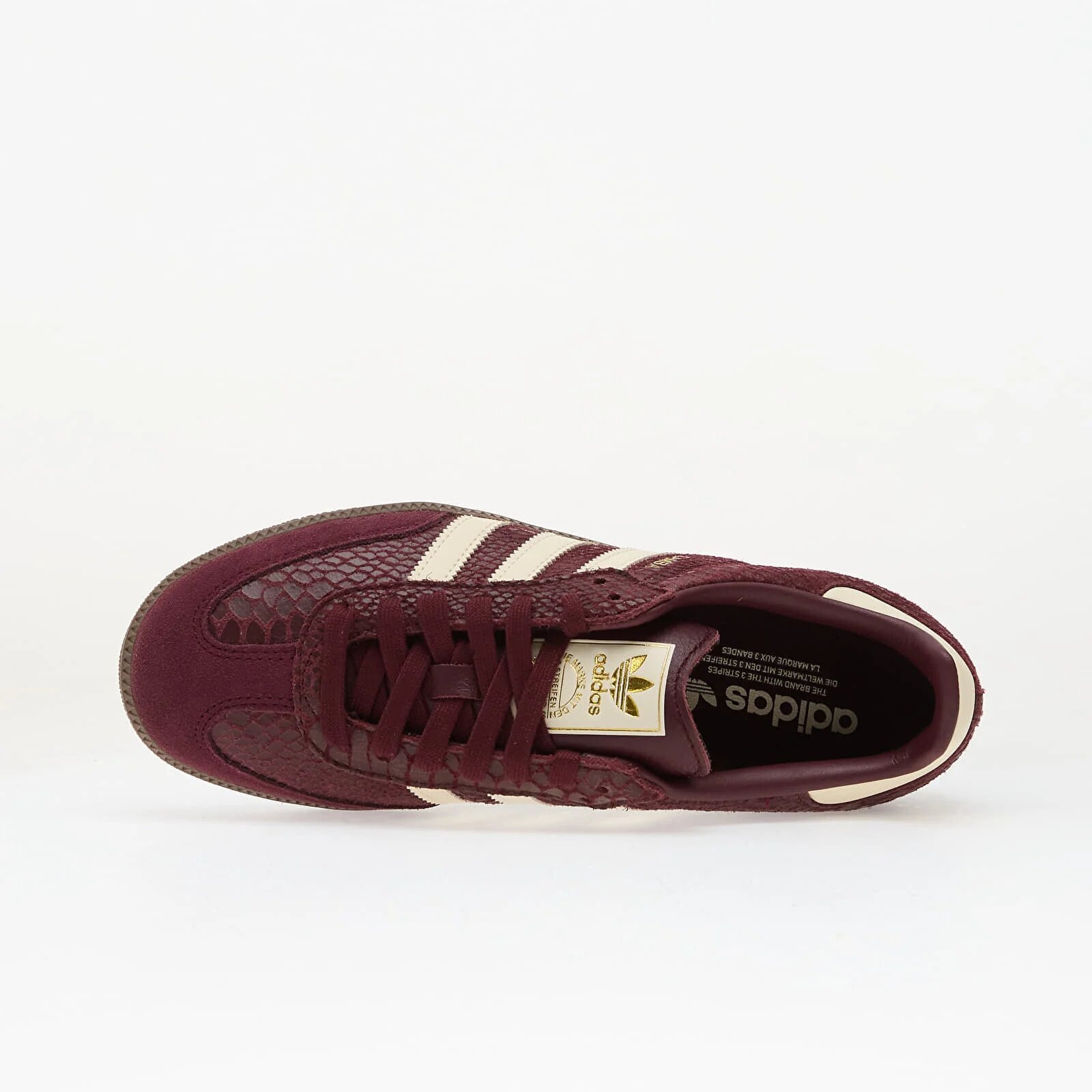 adidas Originals Сникърси Samba Og Shoes Maroon/ Cream White/ Gold Metallic