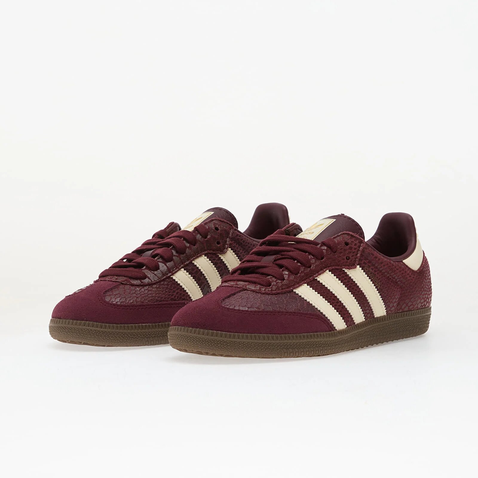 adidas Originals Сникърси Samba Og Shoes Maroon/ Cream White/ Gold Metallic