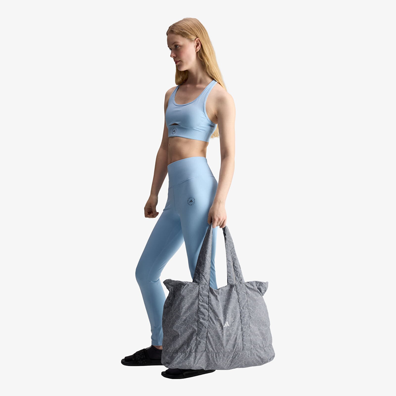 adidas Performance Чанта adidas x Stella Mccartney Packable Tote Bag Onix/ Lgh Solid Grey/ White