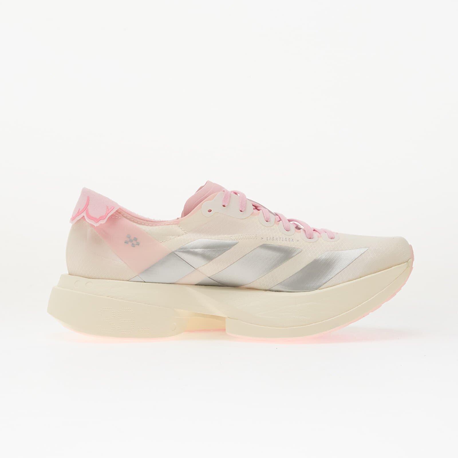adidas Performance Сникърси adidas Adizero Adios Pro 4 Core White/ Silver Met./ Clear Pink
