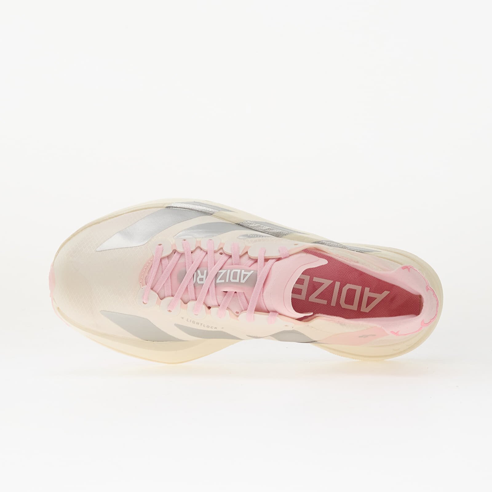 adidas Performance Сникърси adidas Adizero Adios Pro 4 Core White/ Silver Met./ Clear Pink