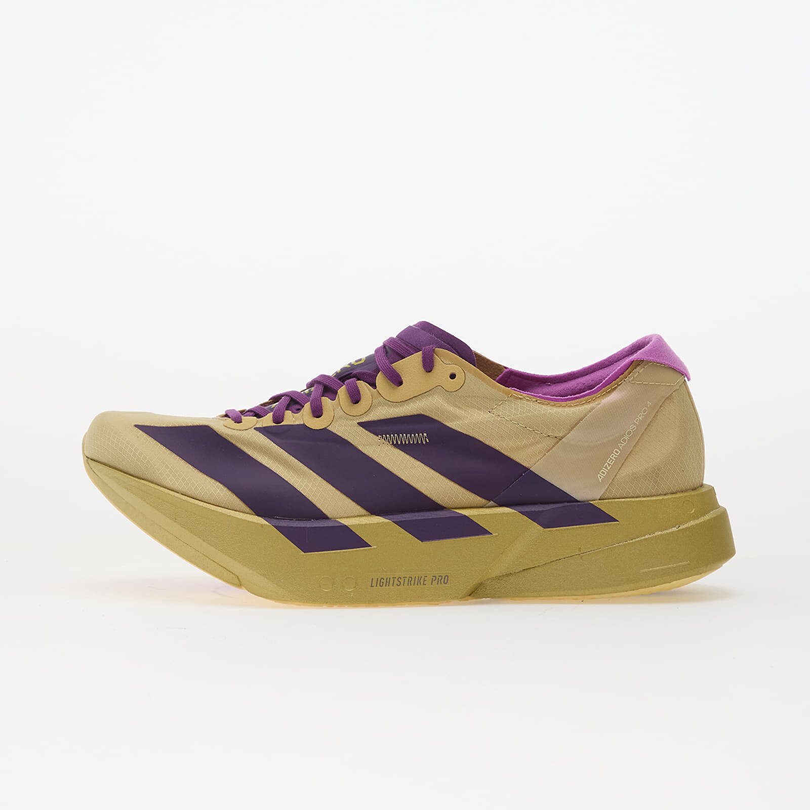 adidas Performance Сникърси adidas Adizero Adios Pro 4 Sand/ Rich Purple/ Gold Met.