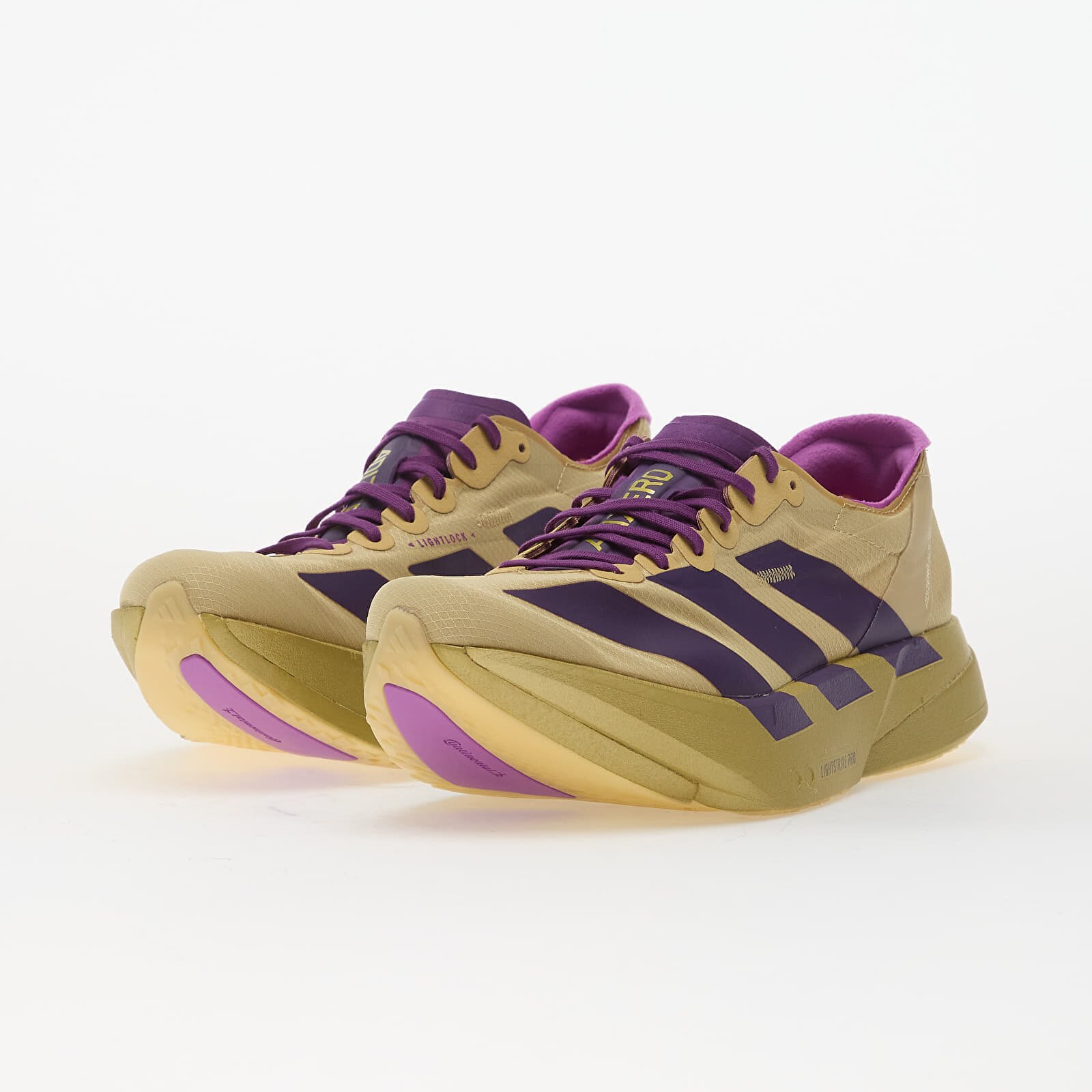adidas Performance Сникърси adidas Adizero Adios Pro 4 Sand/ Rich Purple/ Gold Met.