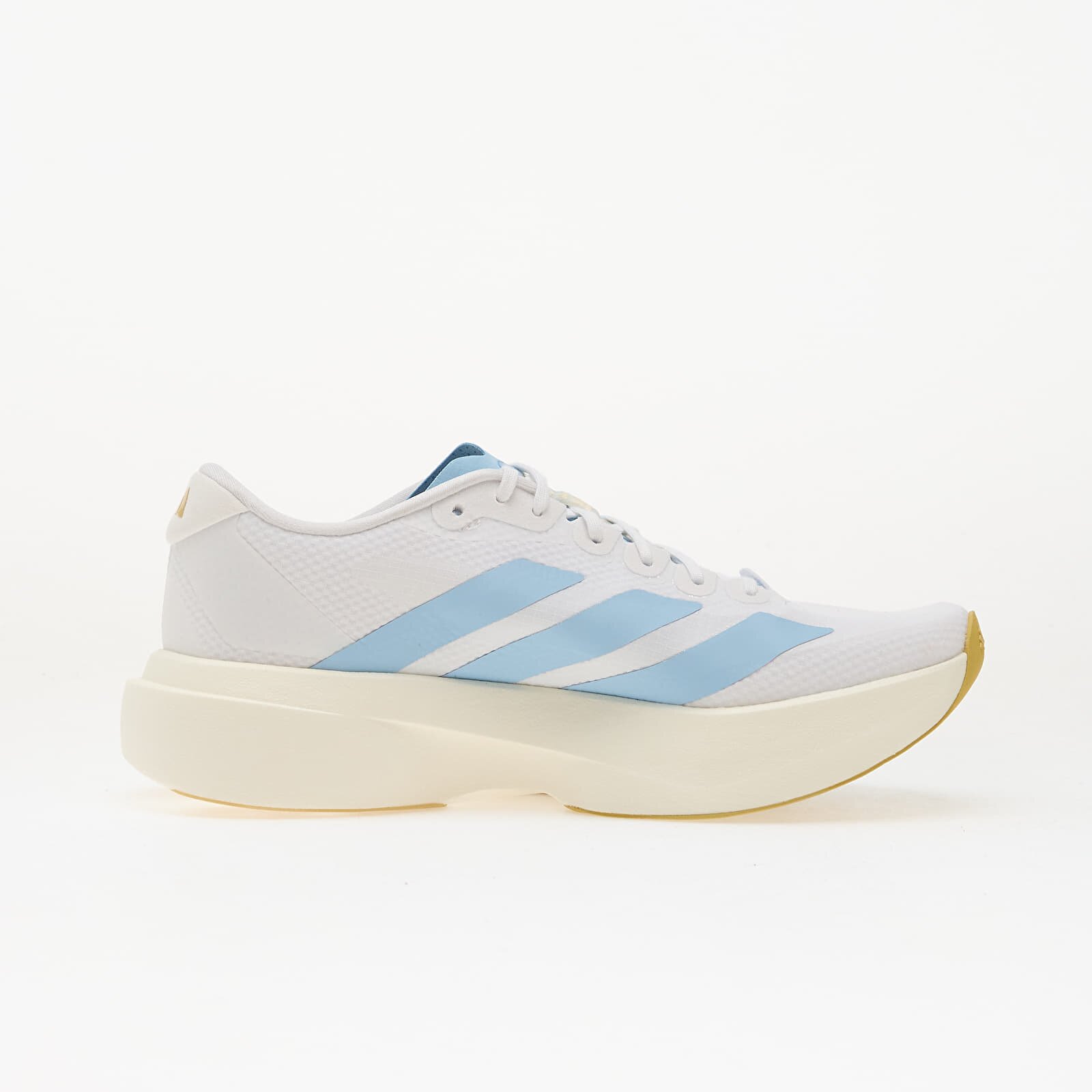 adidas Performance Сникърси adidas Adizero Evo Sl Ftwr White/ Clear Blue/ Matte Gold