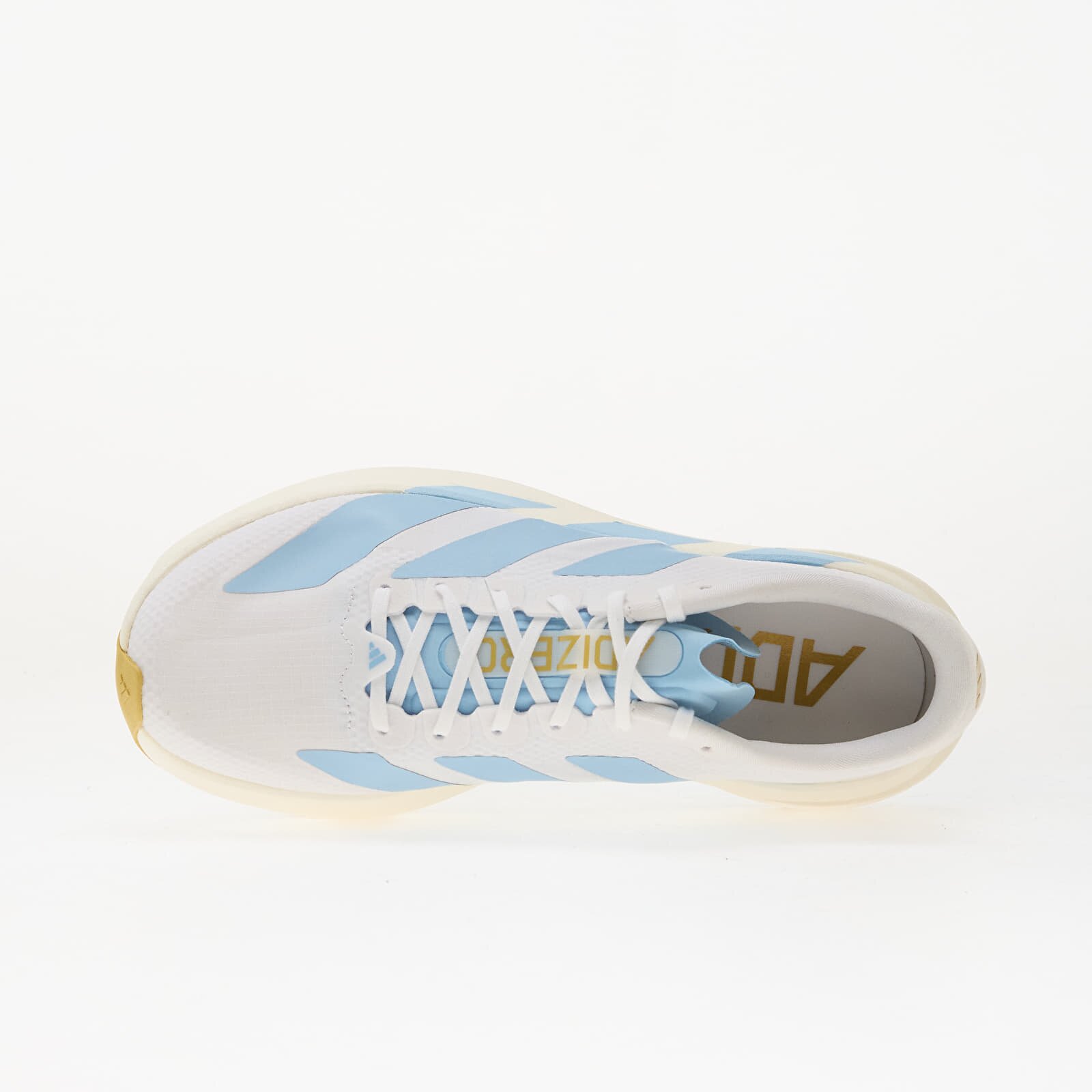 adidas Performance Сникърси adidas Adizero Evo Sl Ftwr White/ Clear Blue/ Matte Gold