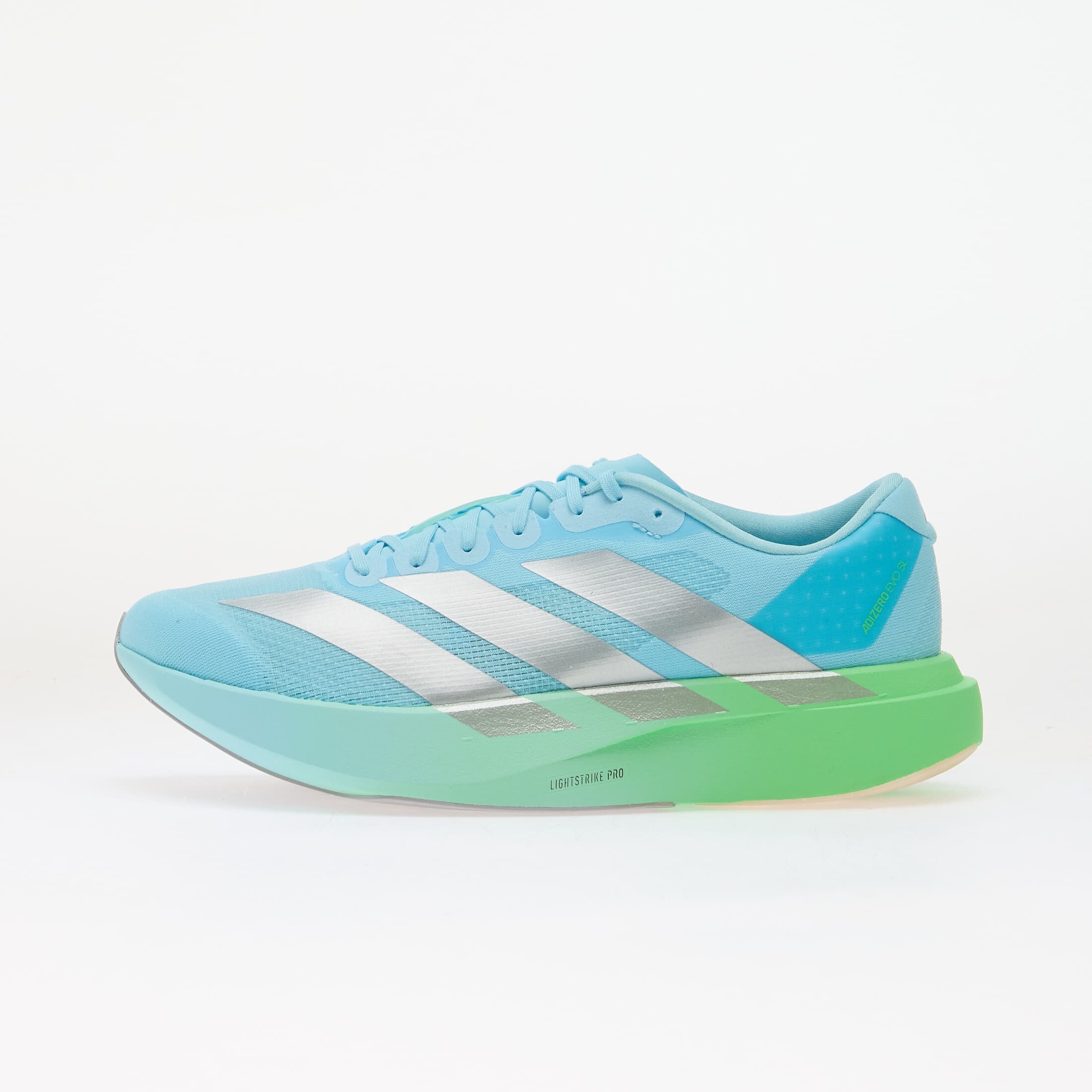 adidas Performance Сникърси adidas Adizero EVO SL LIGHTSTRIKEPRO Bliss Blue/ Silver Met./ Screaming Green