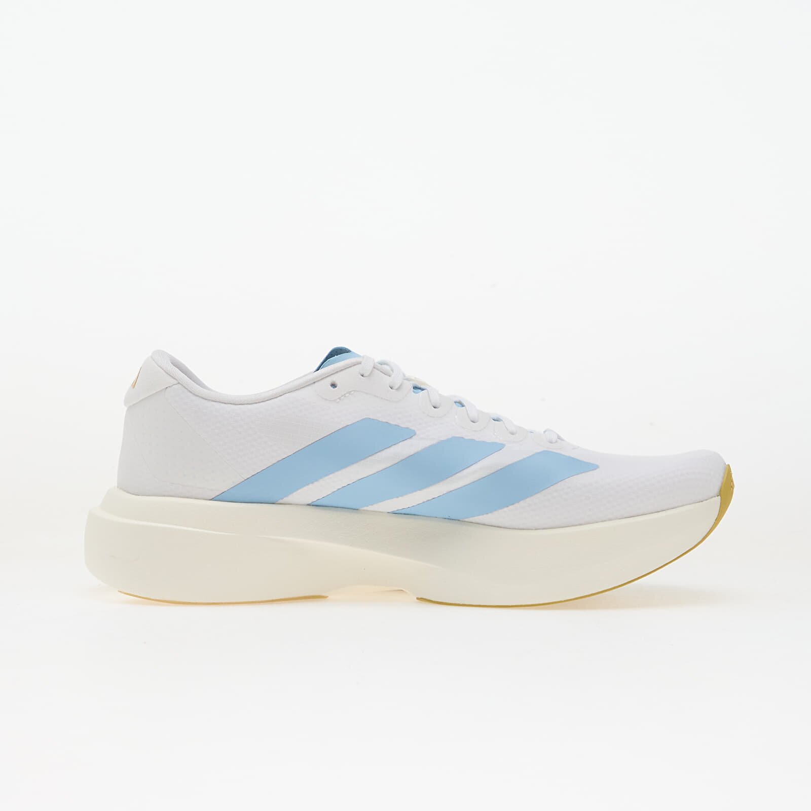 adidas Performance Сникърси adidas Adizero EVO SL Woven Ftwr White/ Clear Blue/ Matte Gold
