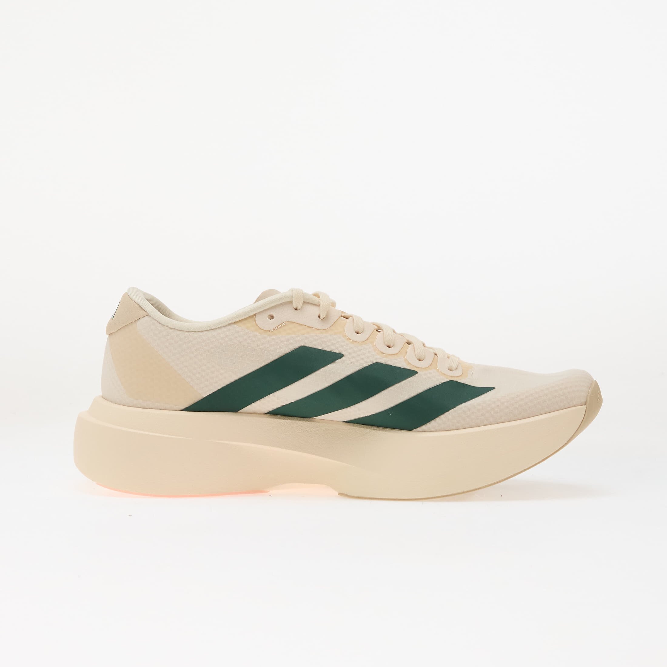 adidas Performance Сникърси adidas ADIZERO EVO SL Woven LIGHTSTRIKEPRO Running Wonder White/ Collegiate Green/ Clear Pink