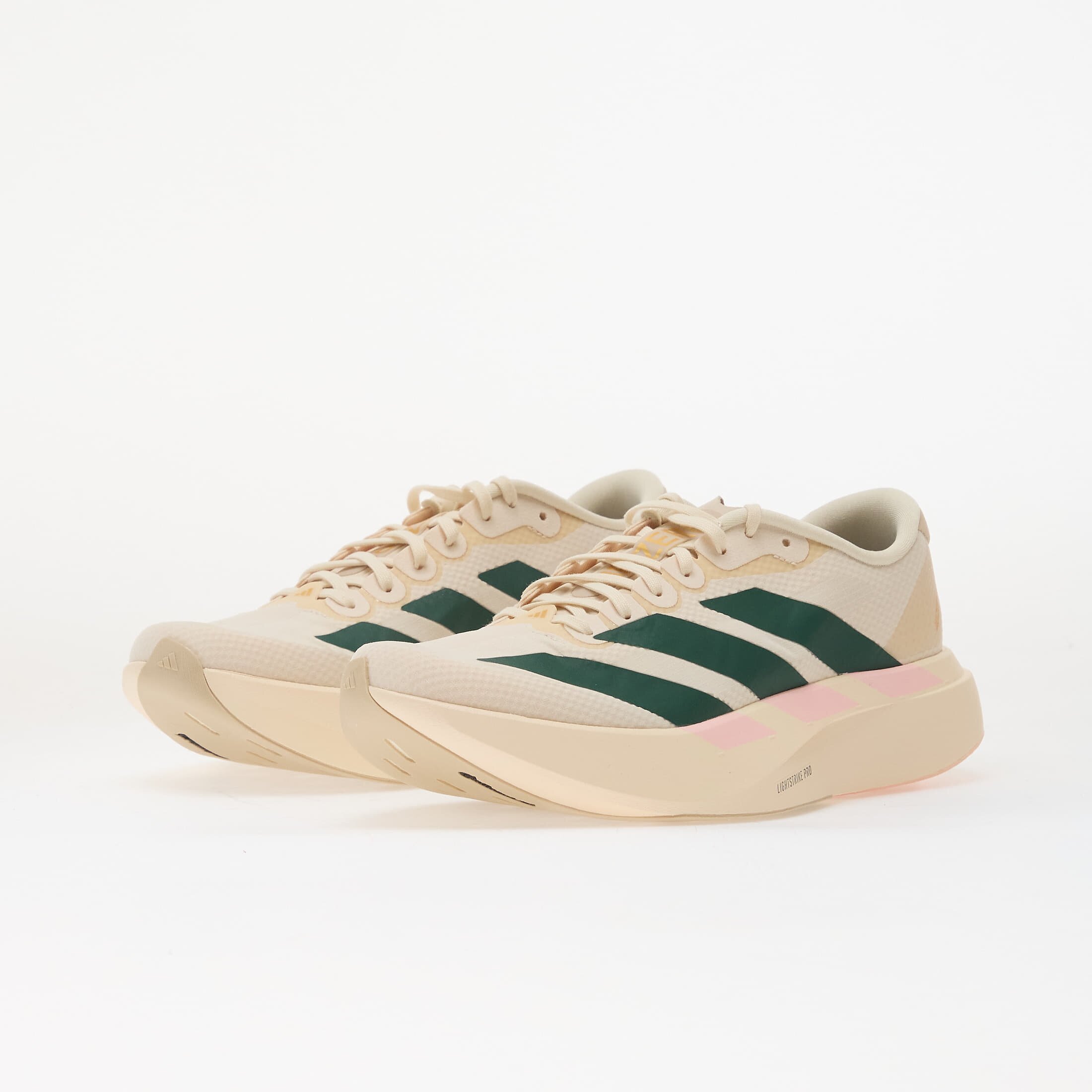 adidas Performance Сникърси adidas ADIZERO EVO SL Woven LIGHTSTRIKEPRO Running Wonder White/ Collegiate Green/ Clear Pink