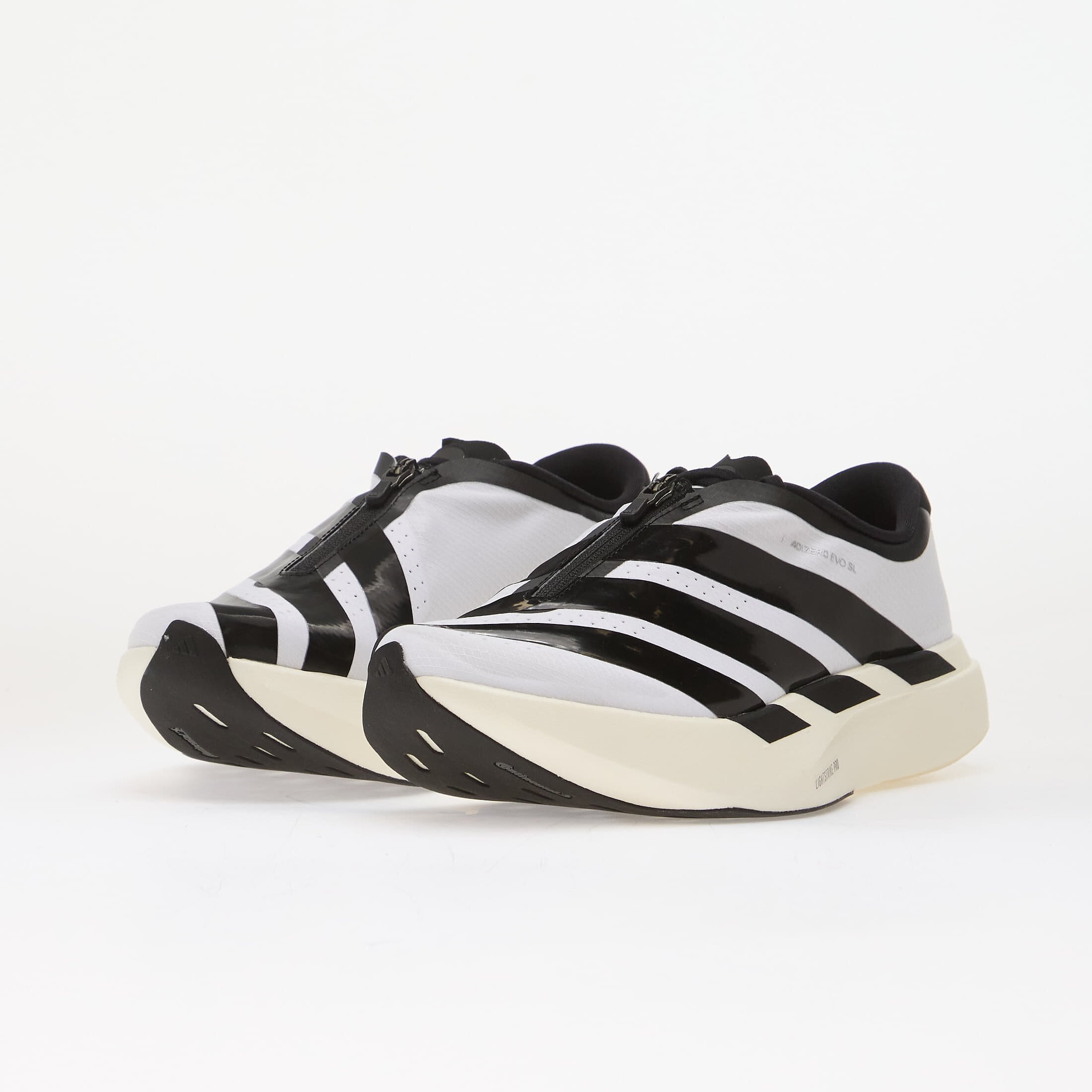 adidas Performance Сникърси adidas ADIZERO EVO SL Zip LIGHTSTRIKEPRO Running Ftwr White/ Core Black/ Silver Met.