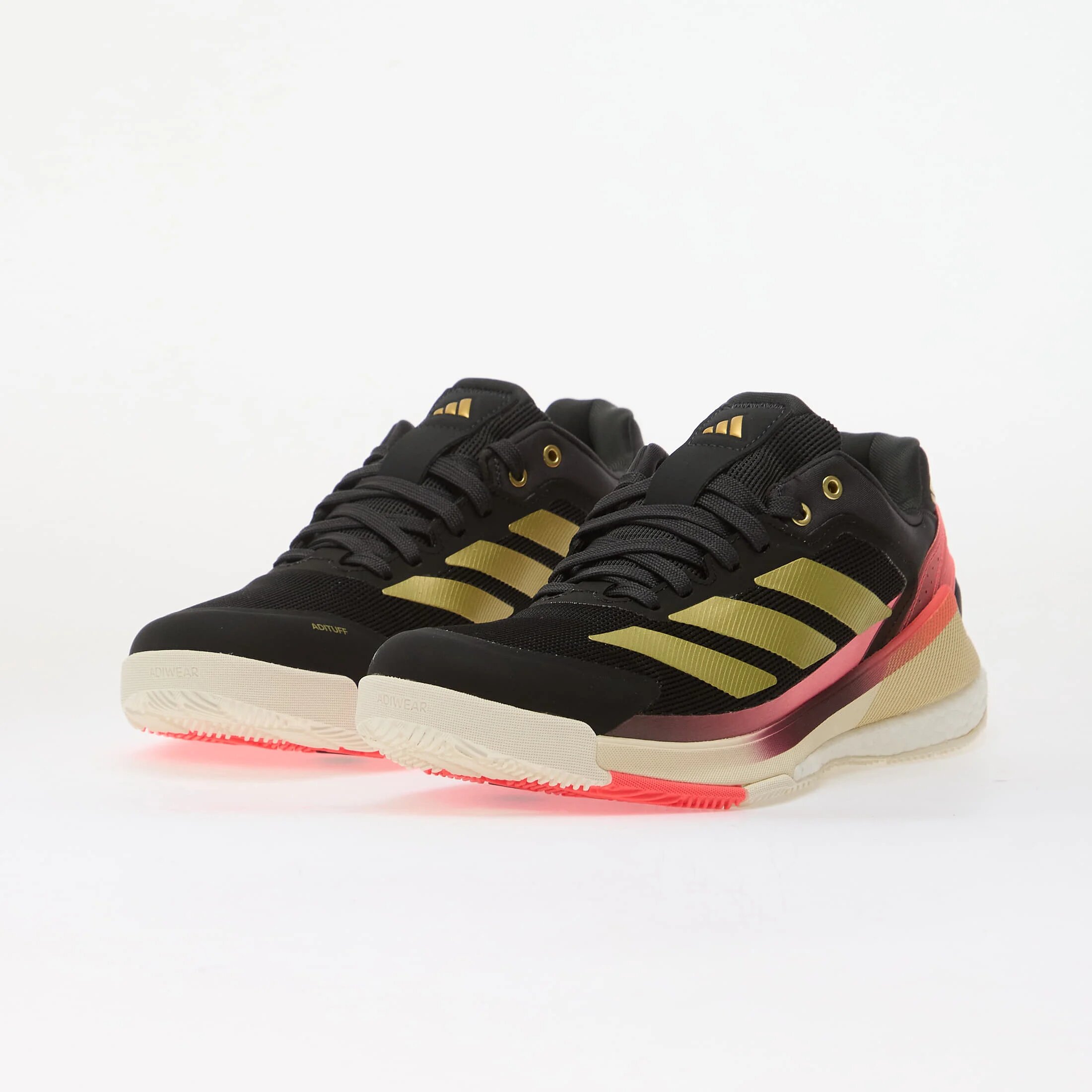 adidas Performance Сникърси adidas Crazyquick BOOST Padel Core Black/ Gold Met./ Solar Turbo
