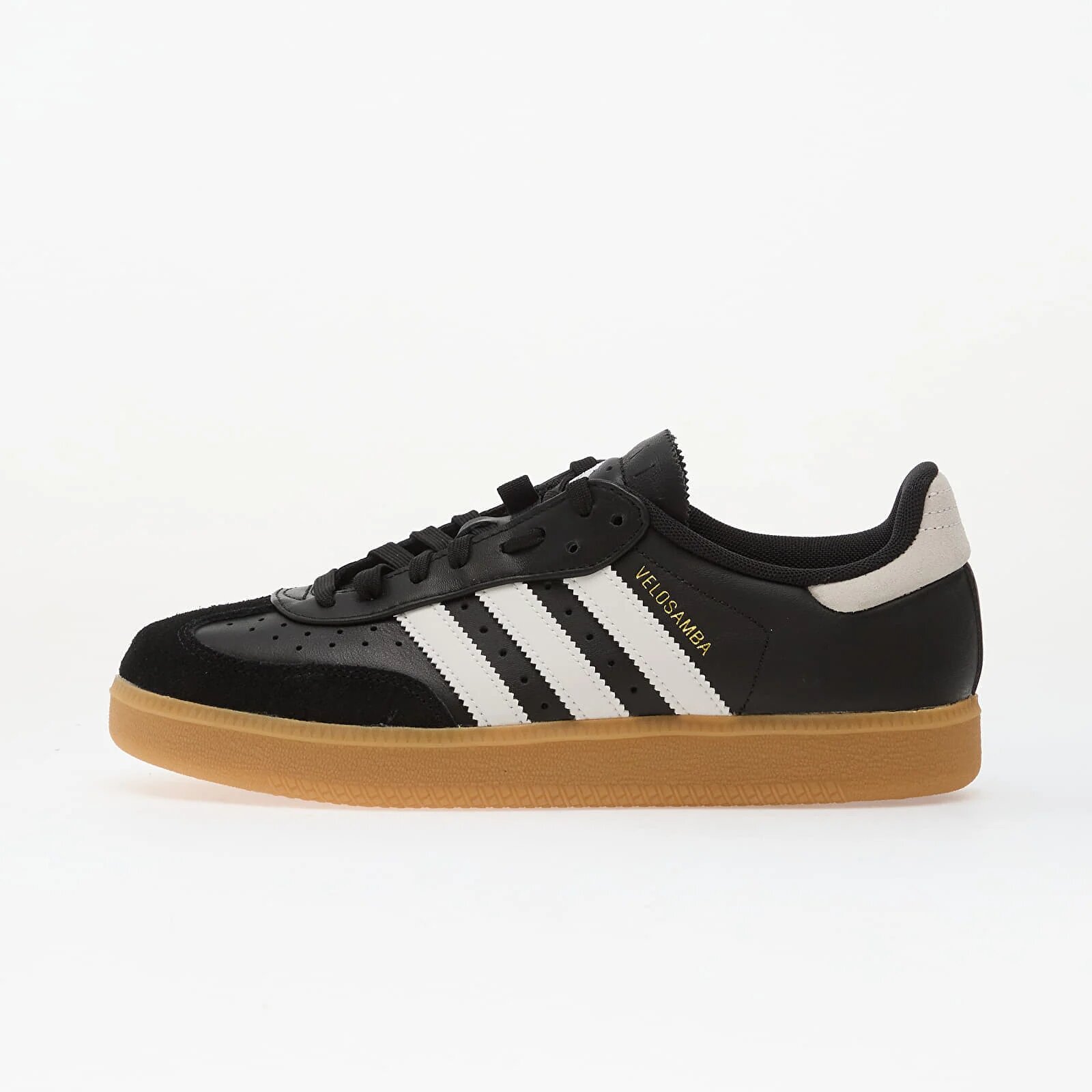 adidas Performance Сникърси adidas Velosamba Leather Core Black/ Ftwr White/ Gold Met.