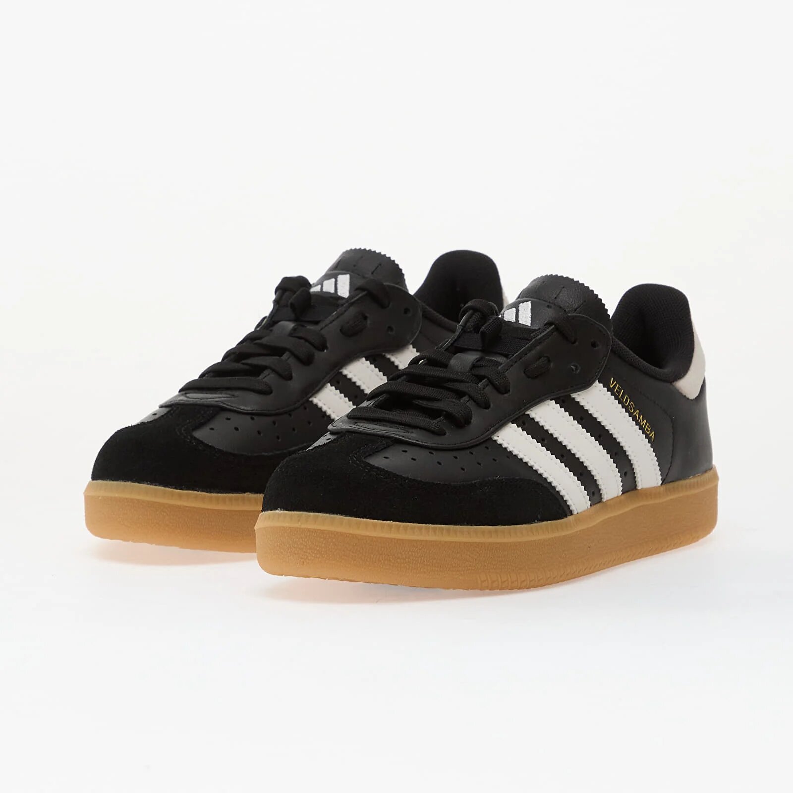 adidas Performance Сникърси adidas Velosamba Leather Core Black/ Ftwr White/ Gold Met.